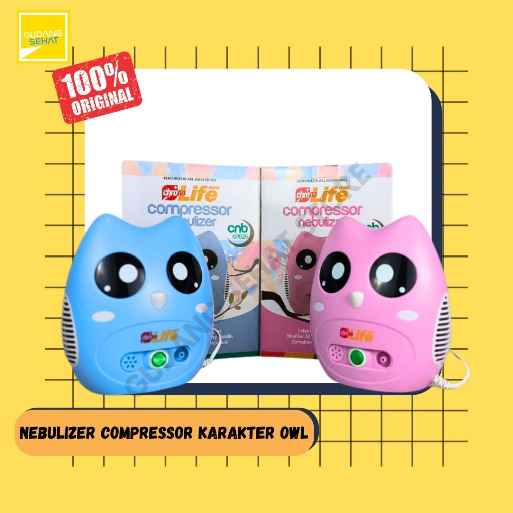 Nebulizer Compressor Karakter Anak OWL / Burung Hantu /Alat Nebu Anak
