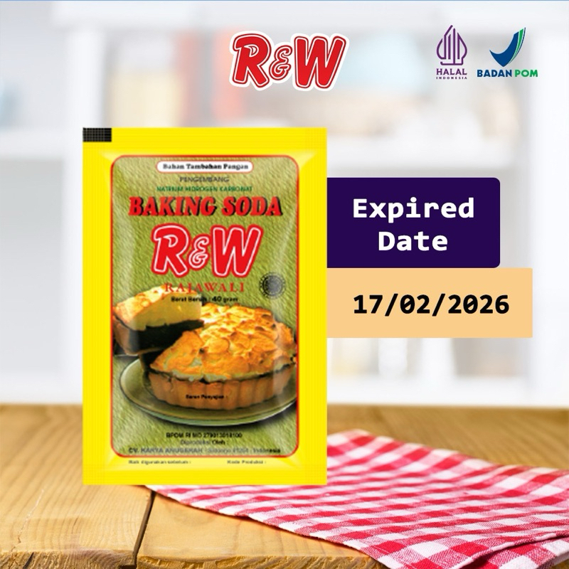 

Baking Powder Pengembang Kue Rajawali R&W RW 15 gr Biru Double Acting 1 Pack beking 1/2 kg