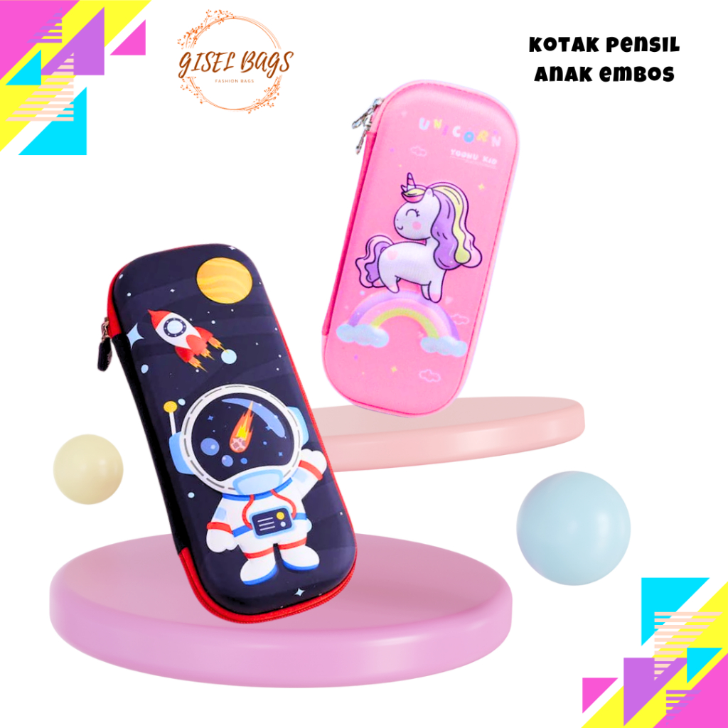 

GiselBags Tempat pensil kotak pensil 3D Cowo Hardtop Pencil Case tempat pensil Anak Cowo Kado Ultah