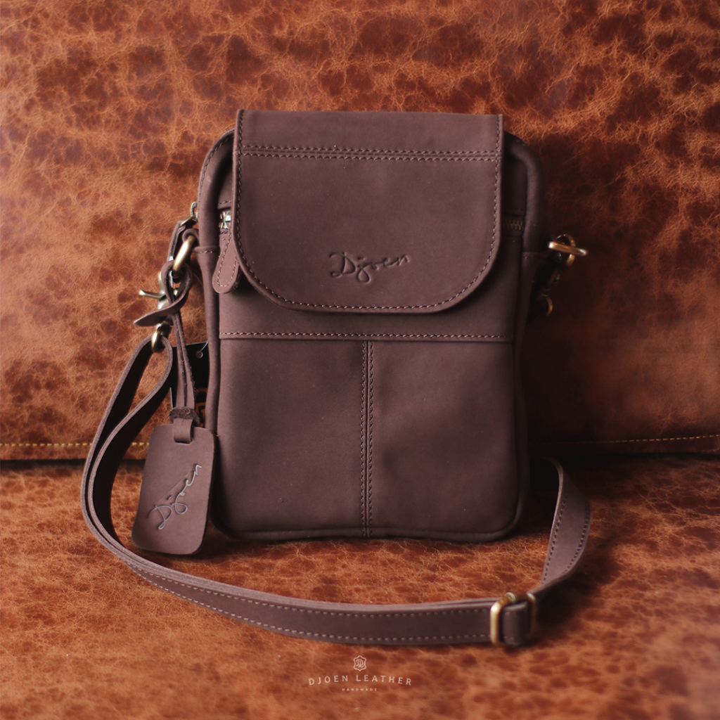 Djoen leather tas selempang pria kulit sapi asli edwin bag