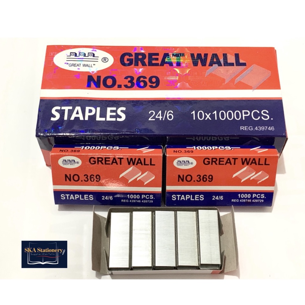 

RefillIsi Staples Greatwall no 369 ORI Pak KODE R5Y1