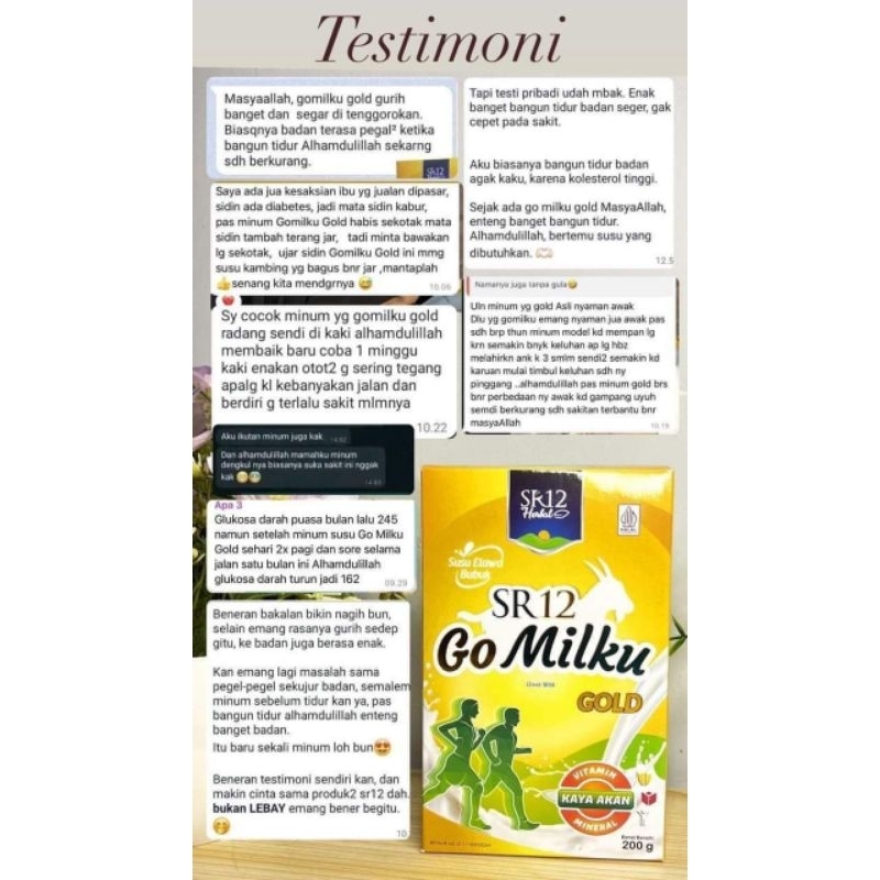 

Susu Gomilku Gold SR12 600mg susu kambing terbaik buat paru