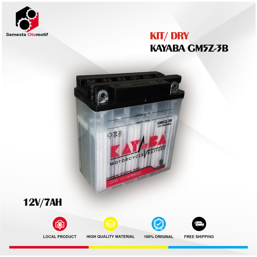 Aki Motor KAYABA GM5Z-3B Aki Basah Mio Sporty Mio Smile Jupiter Z 135 Jupiter MX 135 Old Astrea Prim