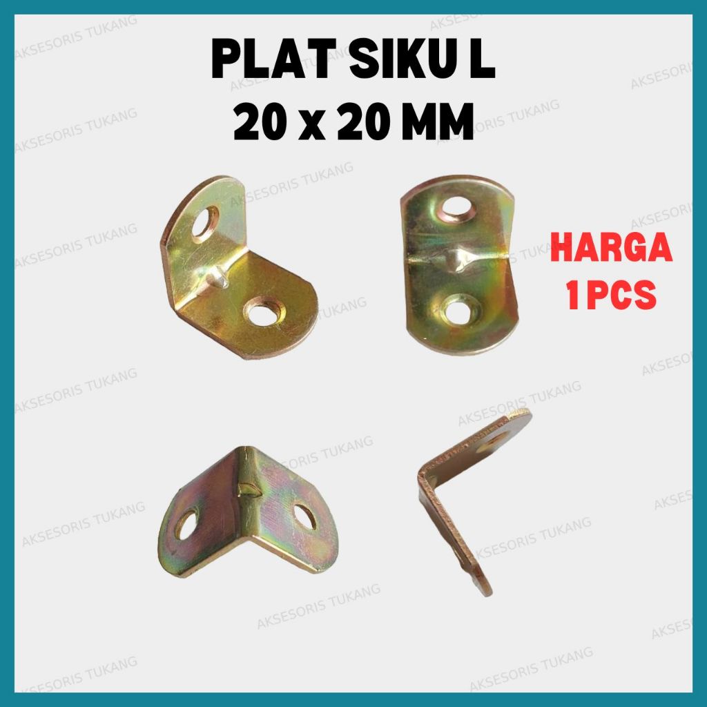 Siku Rak Verseng 2x2 cm / Plat Siku L Besi 20x20 mm