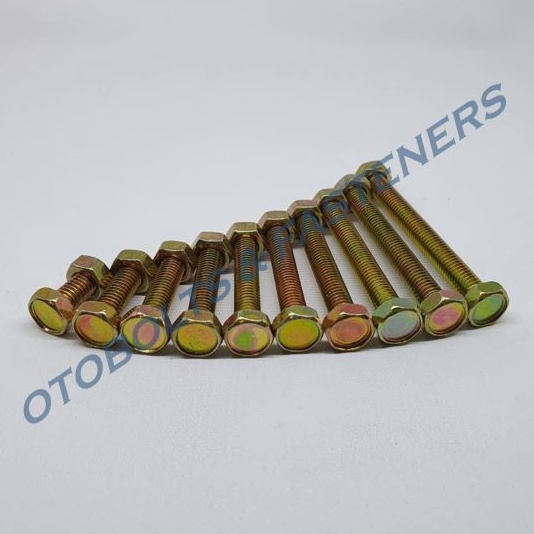 Lagi Tren PAKET 1PCS Baut Mur Kuning 6x4  Baut Kuning M6  BMK  Baut Hex  Baut Hexagon