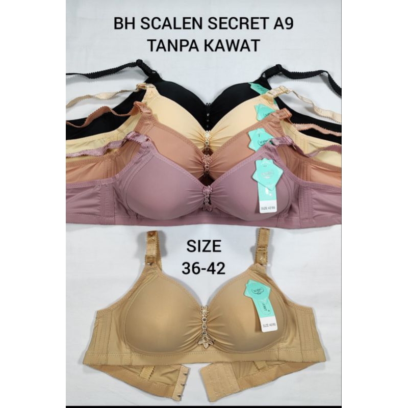 BH/Bra Scalen Secret A9 Pakai Busa Tanpa Kawat Ukuran 36-42