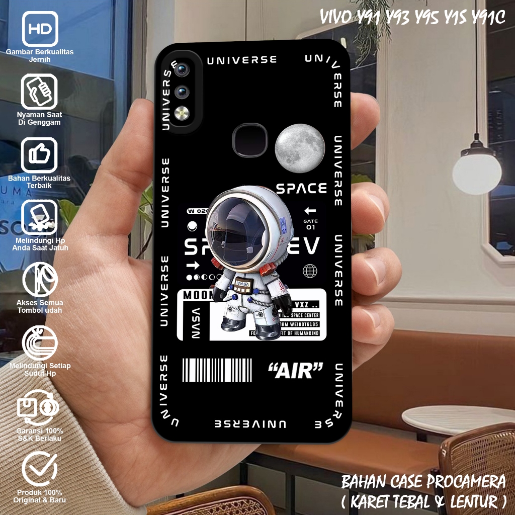 Case Vivo Y91 Y93 Y95 Y1S Y91C - Casing Hp Vivo Y91 Y93 Y95 Y1S Y91C - Softcase Vivo Motif (ASTRONOT