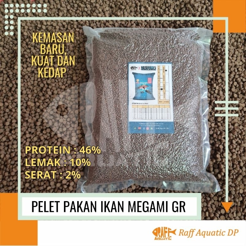 450gr Pelet Megami GR Pelet Ikan Singking Tenggelam Ikan Predator Ikan Hias Ikan Chiclid