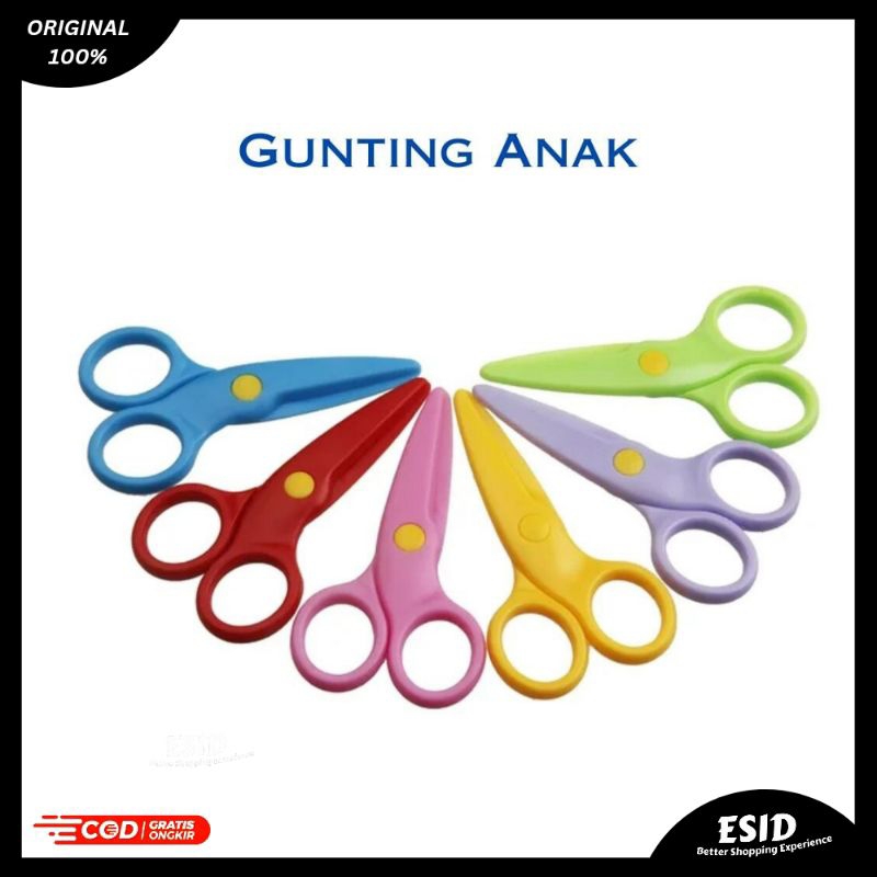 

GUNTING ANAK KECIL UJUNG TUMPUL | Gunting Aman | Gunting Ketrampilan Anak | Kid Scissor