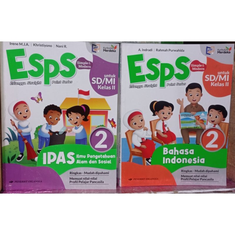 ESPS IPAS, ESPS BAHASA INDONESIA KLS 2 SD KUMER. (Bekas)