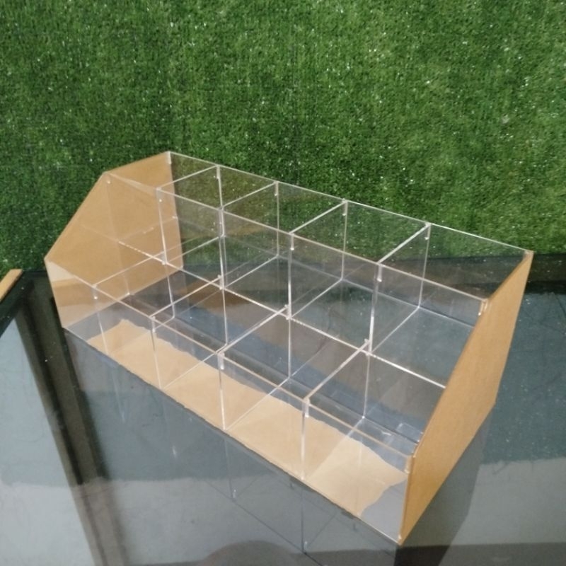 akrilik tempat penyimpanan/ rak toping seblak