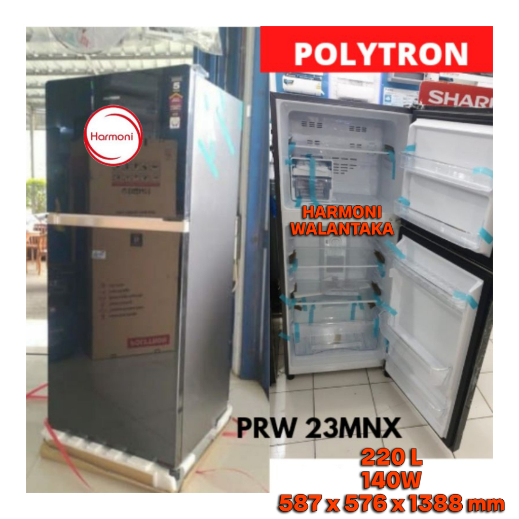 KULKAS POLYTRON 2 PINTU TANPA BUNGA ES KULKAS POLYTRON 2 PINTU KULKAS POLYTRON 2 PINTU PRW 23 MNX