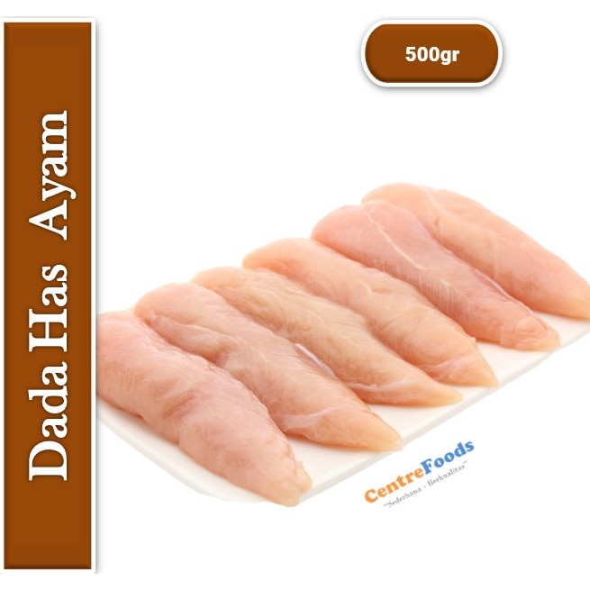 

DADA HAS Dalam Ayam - Tenderloin Chicken Breast Fresh | 500gr [ Harga Per 0,5 Kg ]