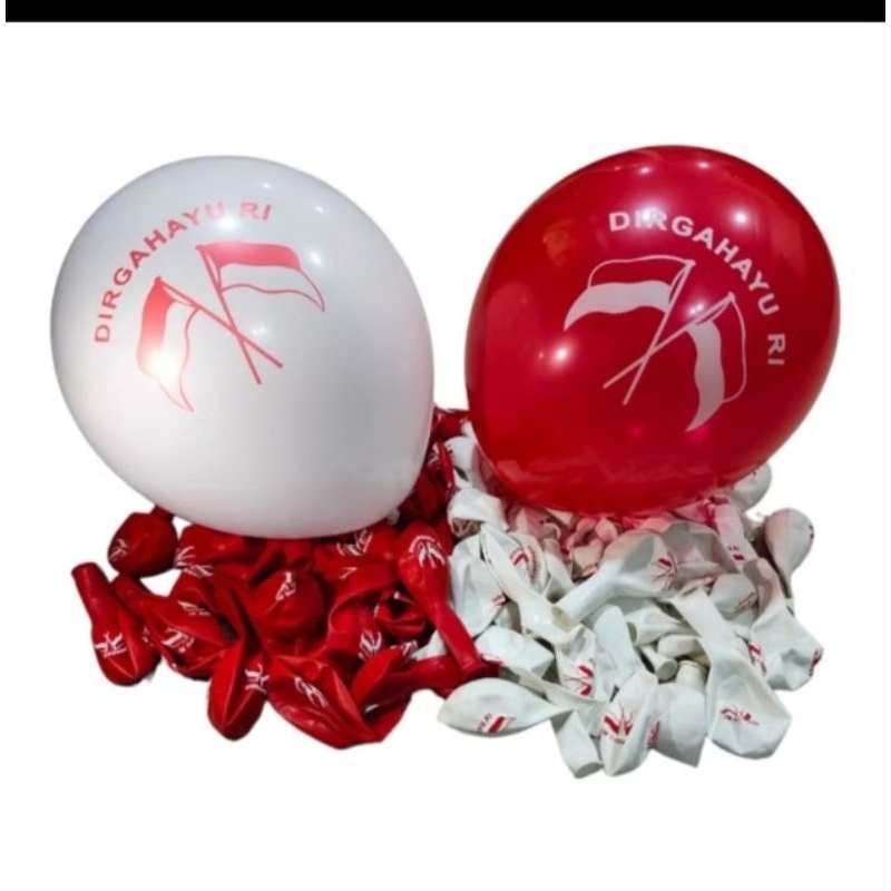 100 pcs balon merah putih balon 17 agustus 2025 balon agustusan