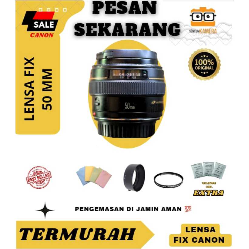 LENSA FIX CANON ULTRASONIC 50 MM F1.4 USM