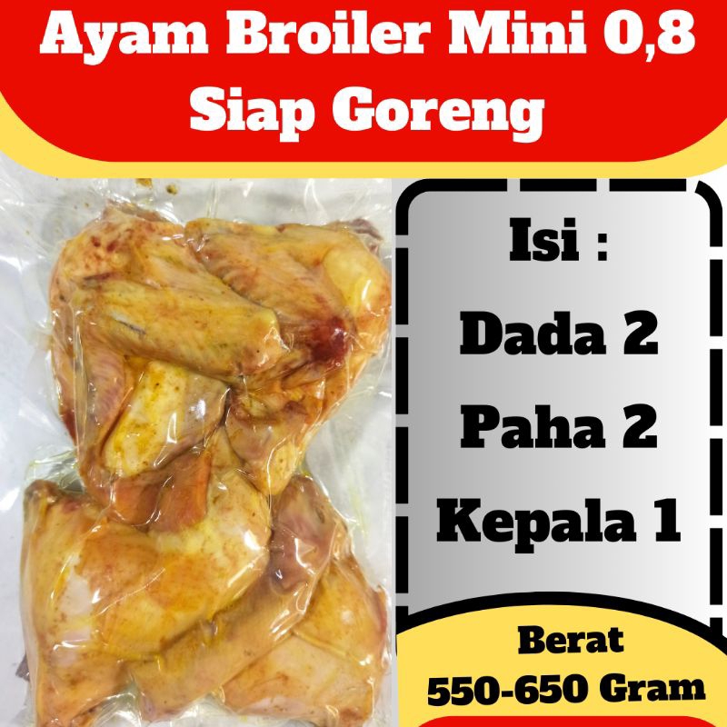 

Ayam Broiler Mini 0,8 / Ayam Ungkep / ayam Potong / ayam Sayur