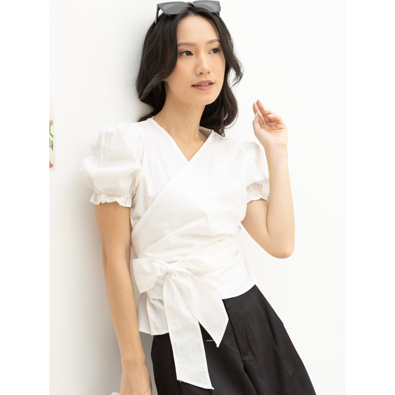 [Sagishopp] ADREA KIMONO TOP I ATASAN KATUN KERAH V S-L XL XXL JUMBO