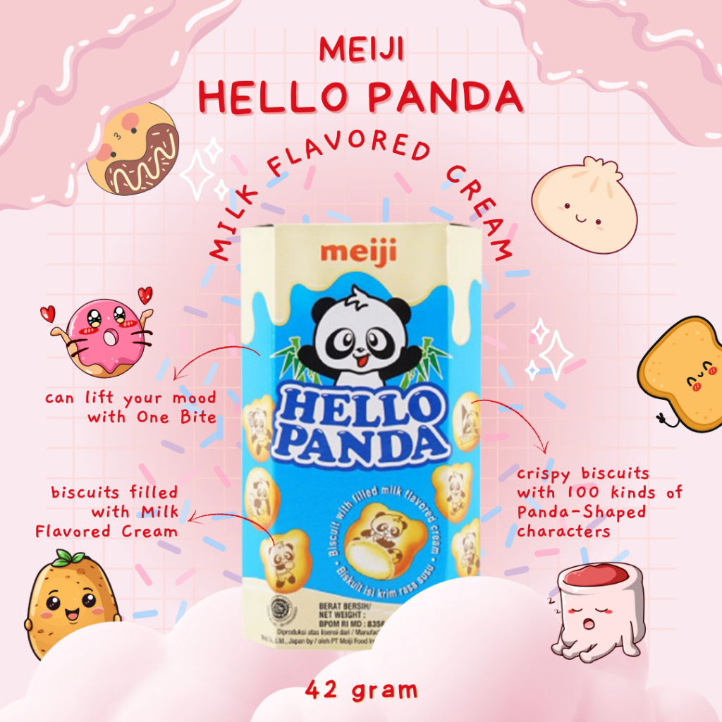 

Meiji Hello Panda Biskuit Milk Snack Ringan 45 Gr