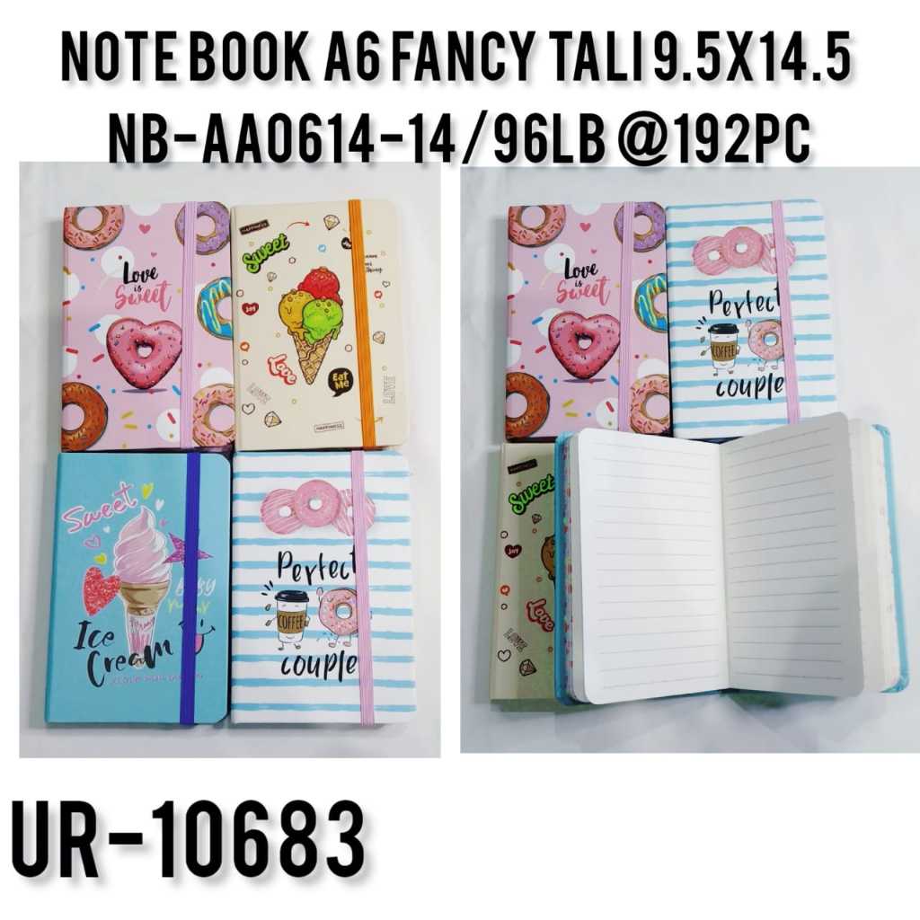 

BUKU NOTES A6 TALI / BUKU CATATAN / AGENDA TALI / NOTEBOOK TALI MOTIF FANCY