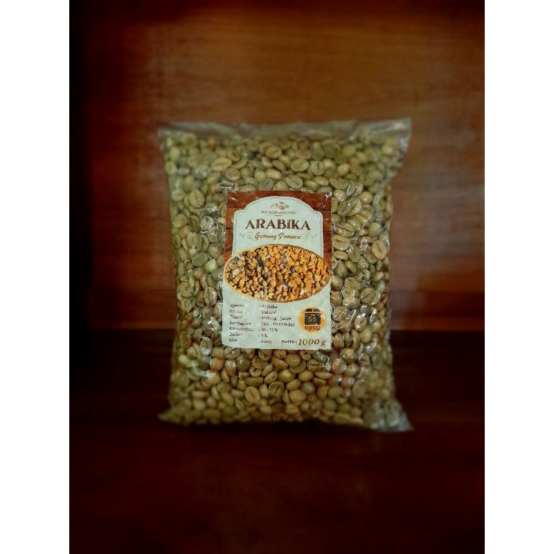 

Biji Kopi Mentah,Green Bean,Arabika Gunung Semeru Ukuran Besar 1kg