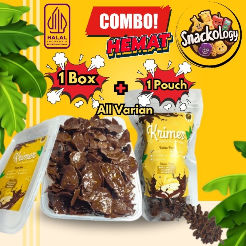 

Bundling COMBO Hemat | Keripik Pisang Lumer | Snackology | 1 Box + 1 Pouch | All Varian