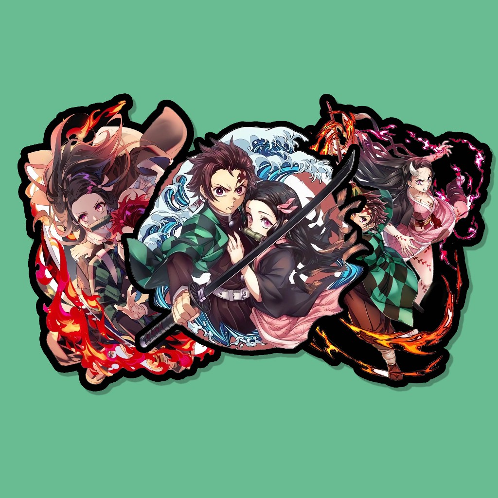 

Stiker Vinil Anime Kimetsu No Yaiba Tanjiro Nezuko Stiker Untuk Case Handphone Laptop Dan Lainnya