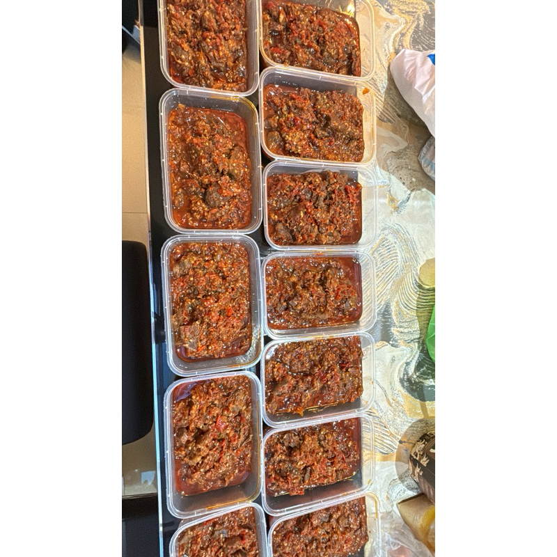 

DENDENG BALADO ASLI PADANG DENGAN ISIAN DAGING FULL 250 GR