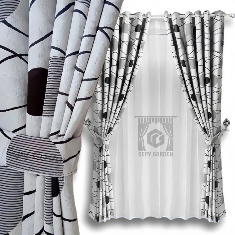 GORDEN BLACKOUT MINIMALIS GORDEN MOTIF/GORDEN ACACIA GORDEN JENDELA MINIMALIS BAHAN BLACKOUT