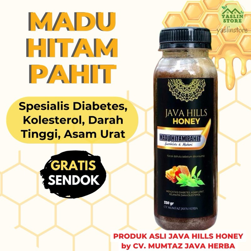 

MADU HITAM PAHIT JAVA HILLS HONEY ASLI RAW HONEY HERBAL 330 GRAM