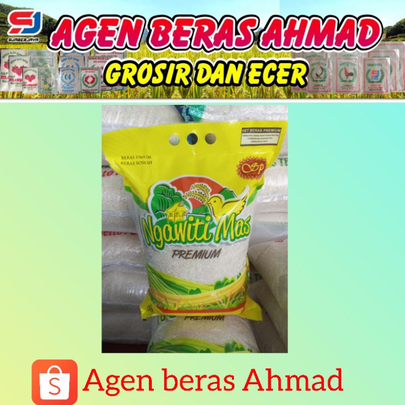 

BERAS SUPER PREMIUM NGAWITI MAS || KEMASAN 5kg