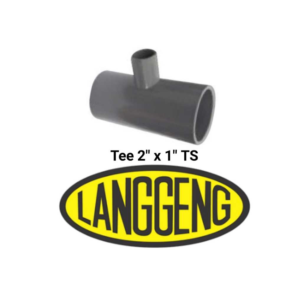 Reducer Tee / Verlop Tee PVC 2" x 1" TS