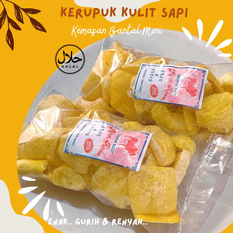 

Kerupuk kulit Mira Rasa Kemasan Hemat Bantal Mini Rasa Nikmat