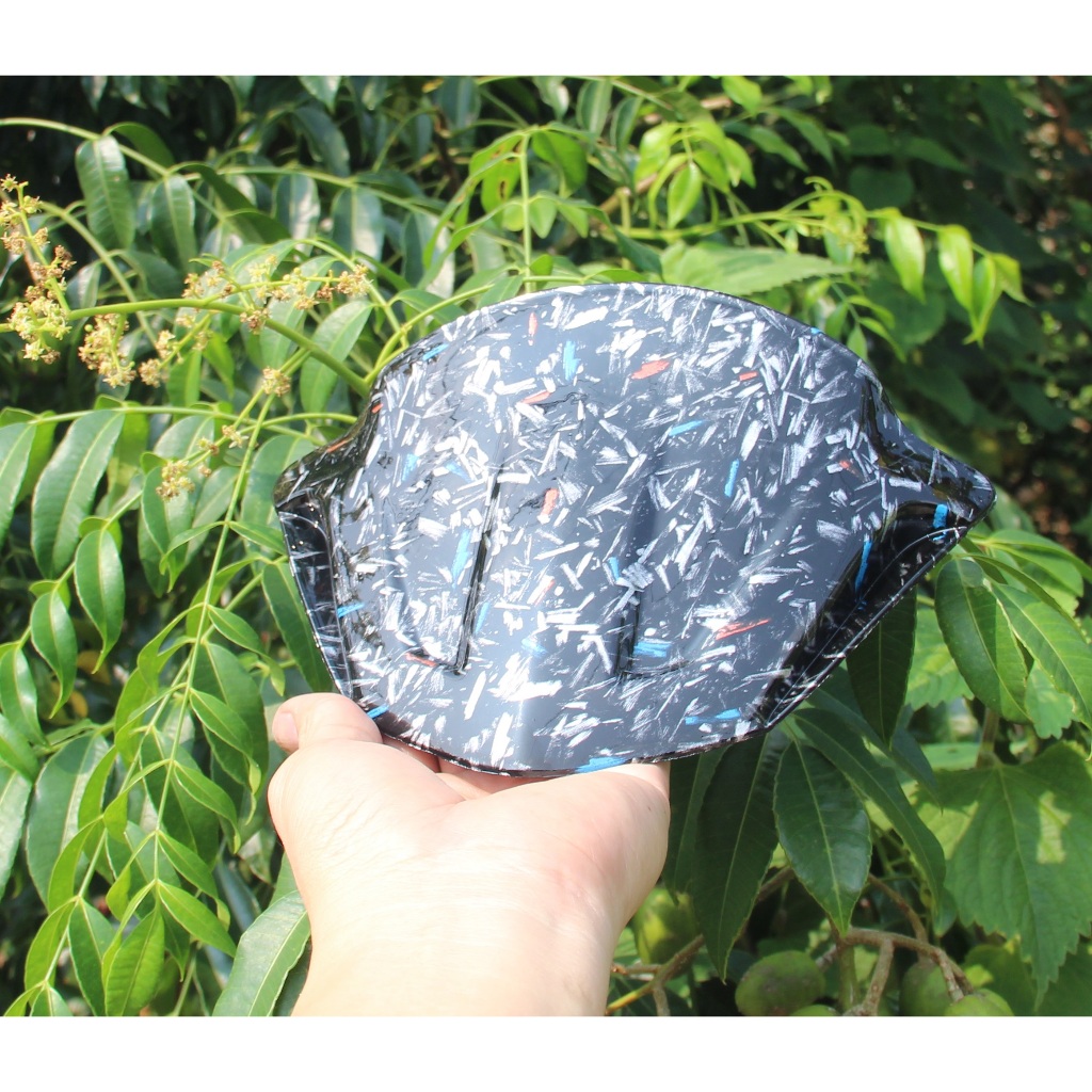 Visor karbon forged Honda Beat Carbu, carbon celup wtp