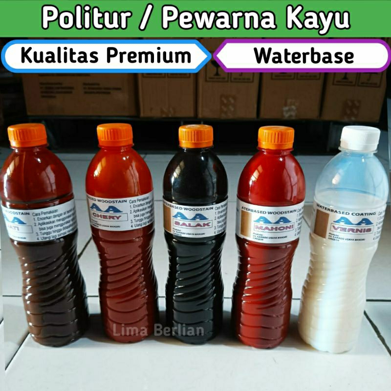 Politur Pewarna Kayu Woodstain Waterbase Kualitas Premium