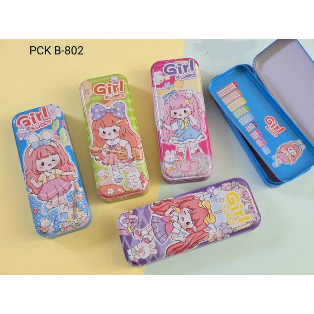 

[PCS] KOTAK PENSIL KALENG CEWEK GIRL SWEET / PENCIL CASE FOR GIRL / TEMPAT PENSIL ANAK LUCU