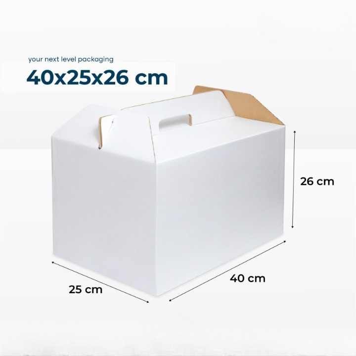

(10 pcs) kardus parcel tenteng besar box hampers oleh-oleh dus buah polos 40x25x26cm