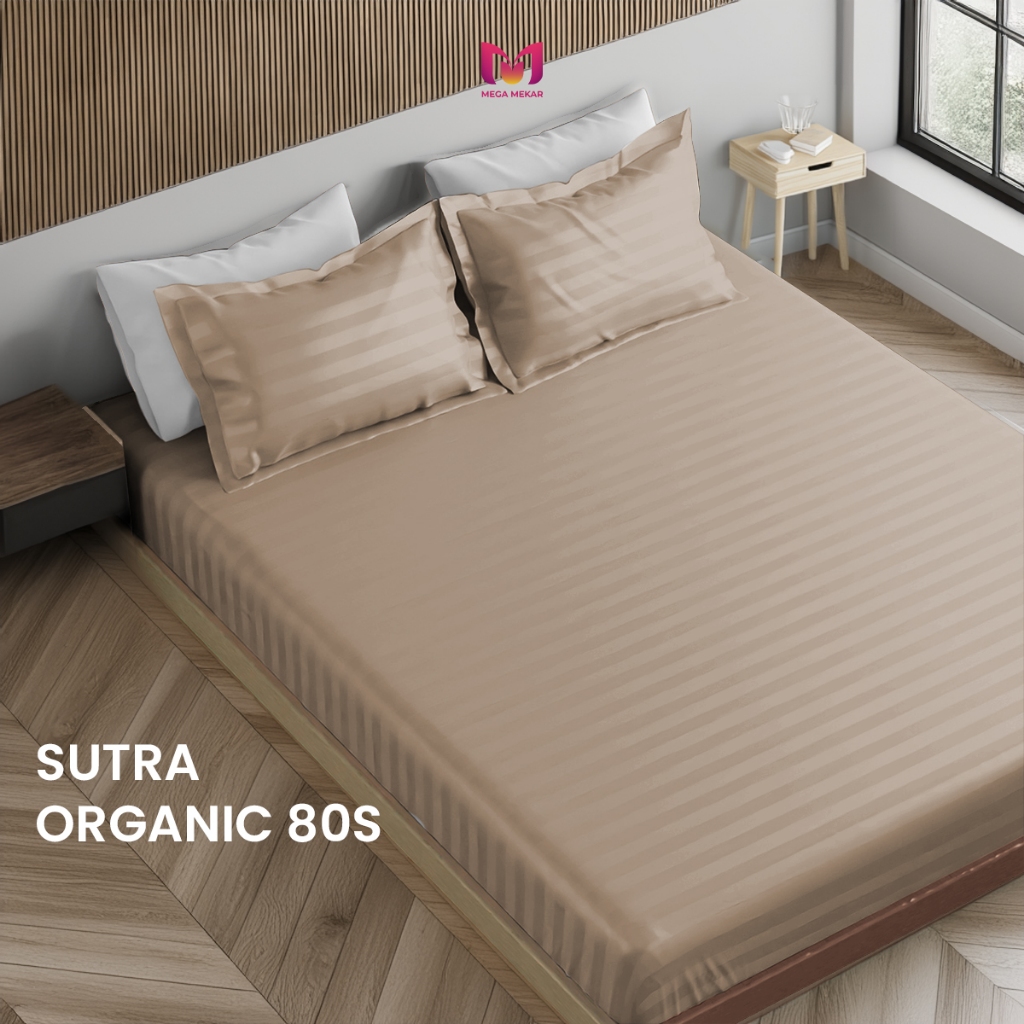 Sprei Sutra Organic Jacquard 80s / Sprei sutra tcl salur / Sprei sutra organic serat bamboo / sprei 