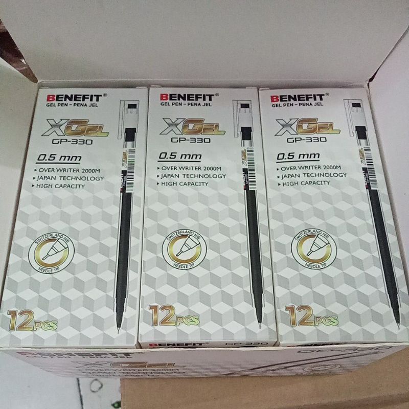 

pulpen gel benefit GP-330 black / pack