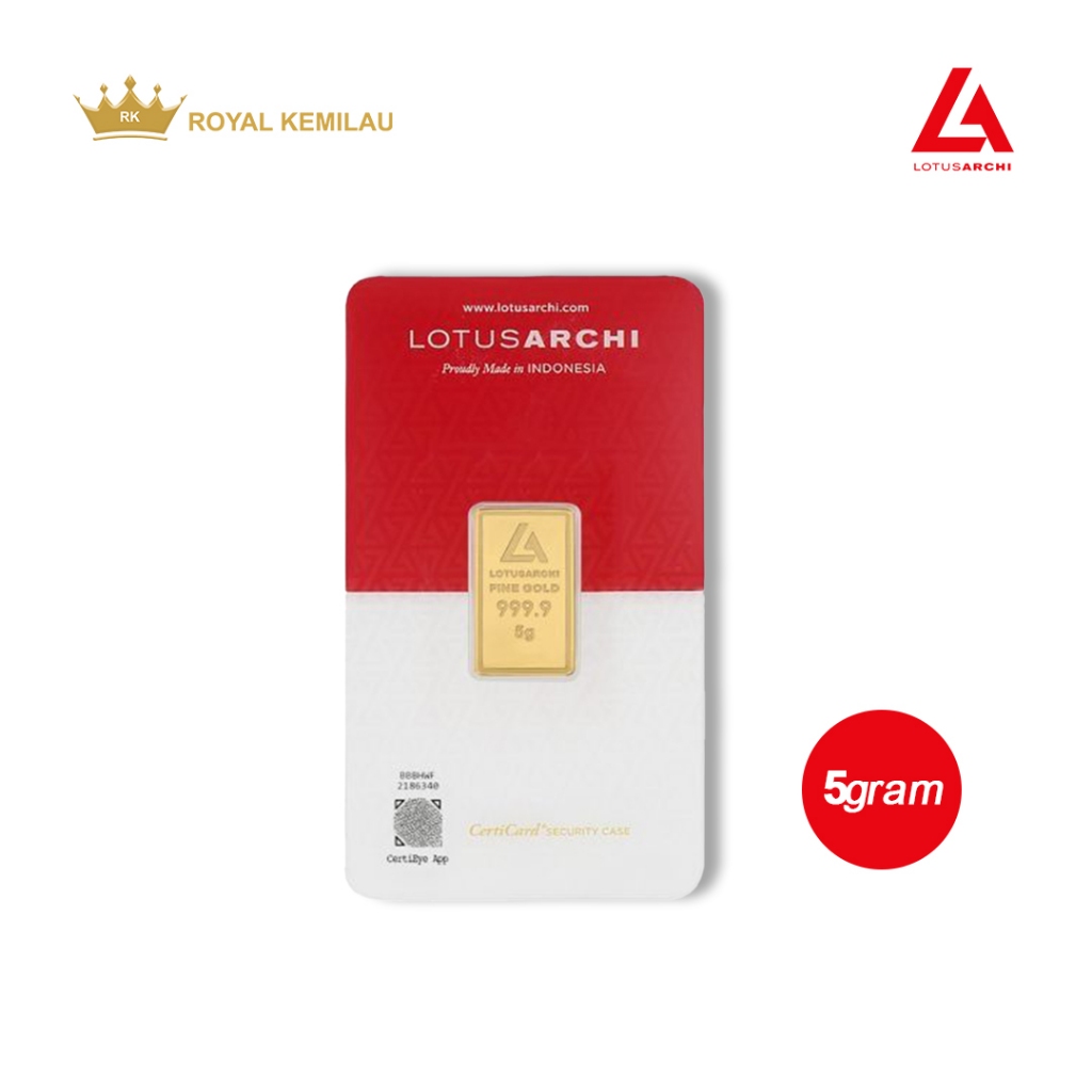 Lotus Archi 5 Gram Emas Merah Putih
