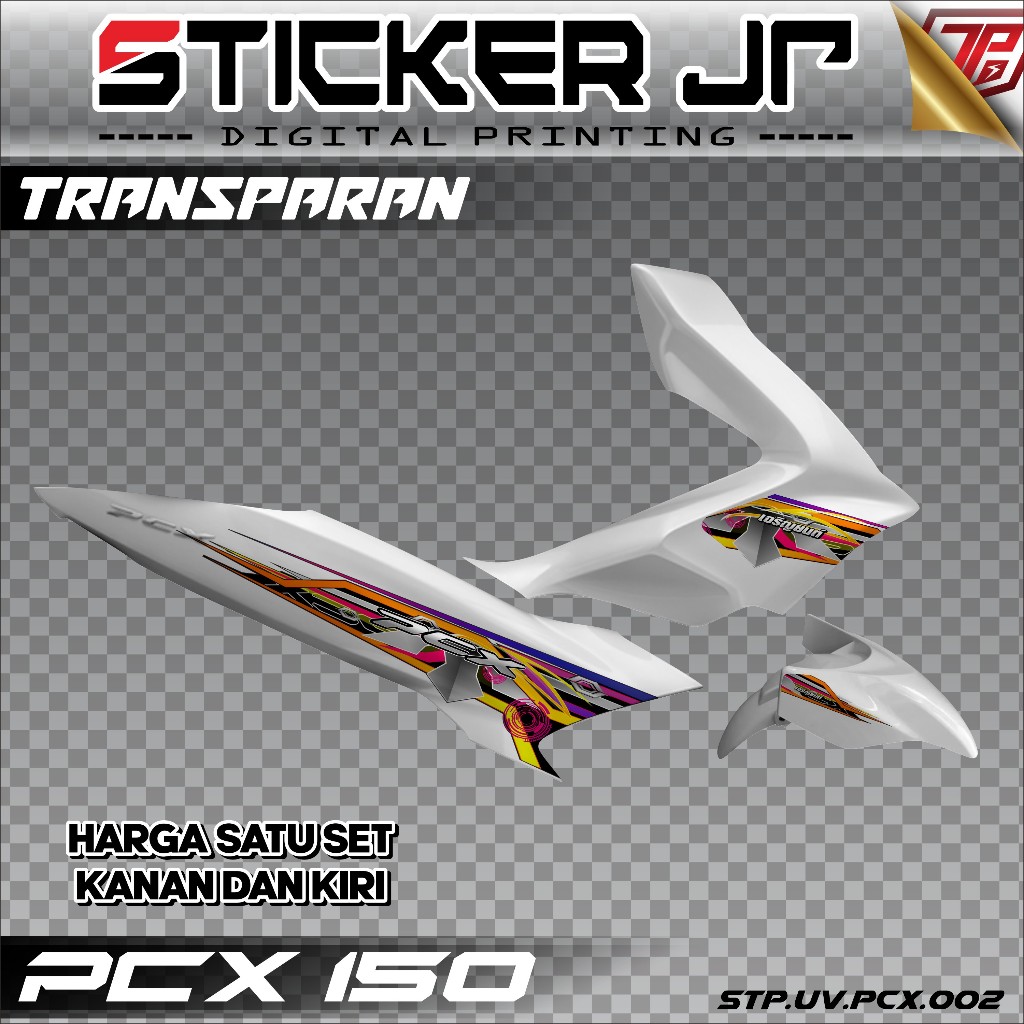 Stiker PCX 150 Striping Motor Honda Variasi Transparan Keren Motif Thailook 002
