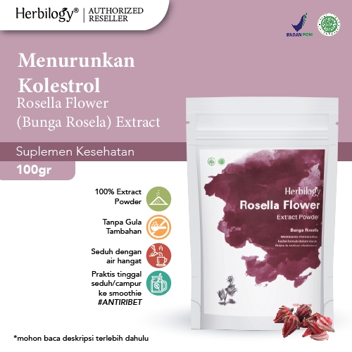 

Herbilogy - Rosella Extract Powder ( Bunga Hibiscus Bubuk ) 100 gr