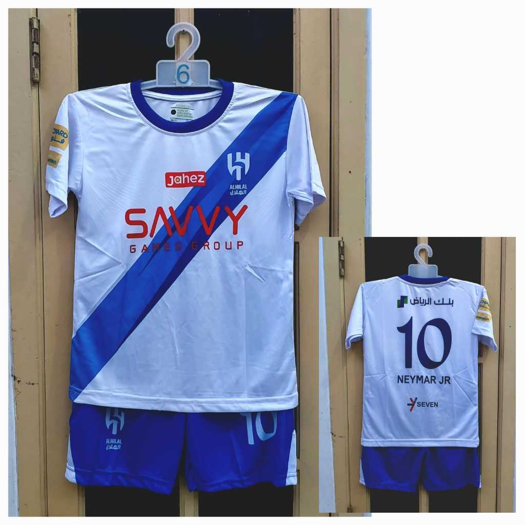 JERSEY BAJU BOLA AL HILAL/jersey baju bola neymar psg printing usia 5-12thn