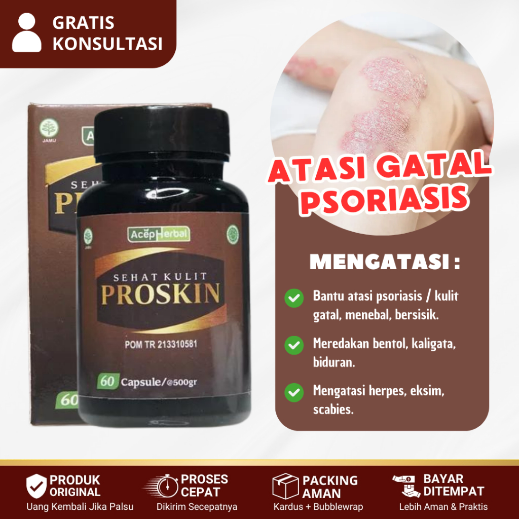 Obat Psoriasis Kulit, Gatal Psoriasis, Gatal Bersisik, Kulit Gatal Menebal - Proskin Sehat Kulit