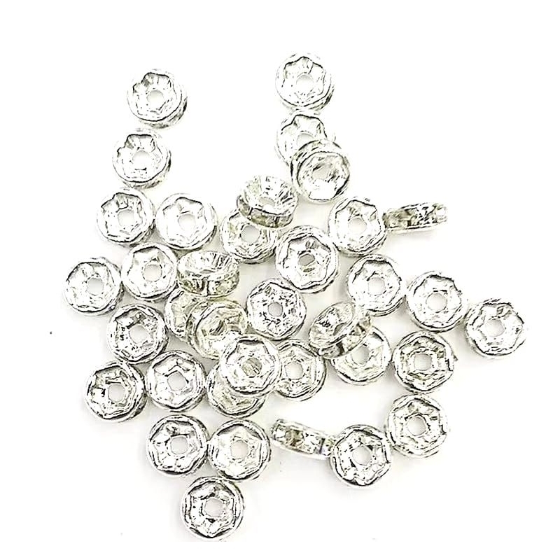 MANIK / SPACER DIAMOND RONDEL SEKAT PEMBATAS UKURAN GELANG KALUNG UKURAN 6 MM DAN 8 MM