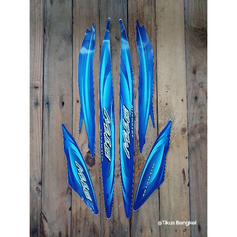 Striping Lis Body Decal Grafik Yamaha Mio Sporty Tahun 2007 Biru Original