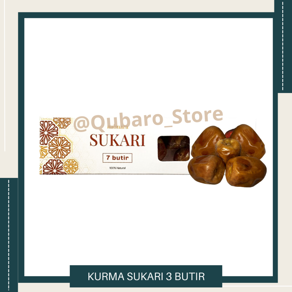

KURMA SUKARI PREMIUM KEMASAN 7 BUTIR OLEH OLEH HAJI UMROH