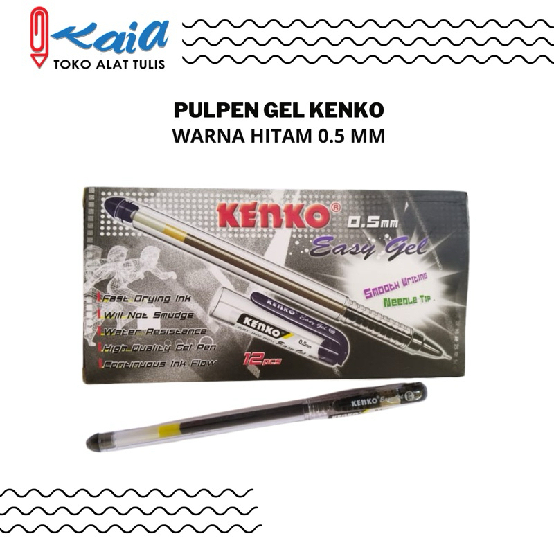

PULPEN GEL KENKO WARNA HITAM 0.5 MM