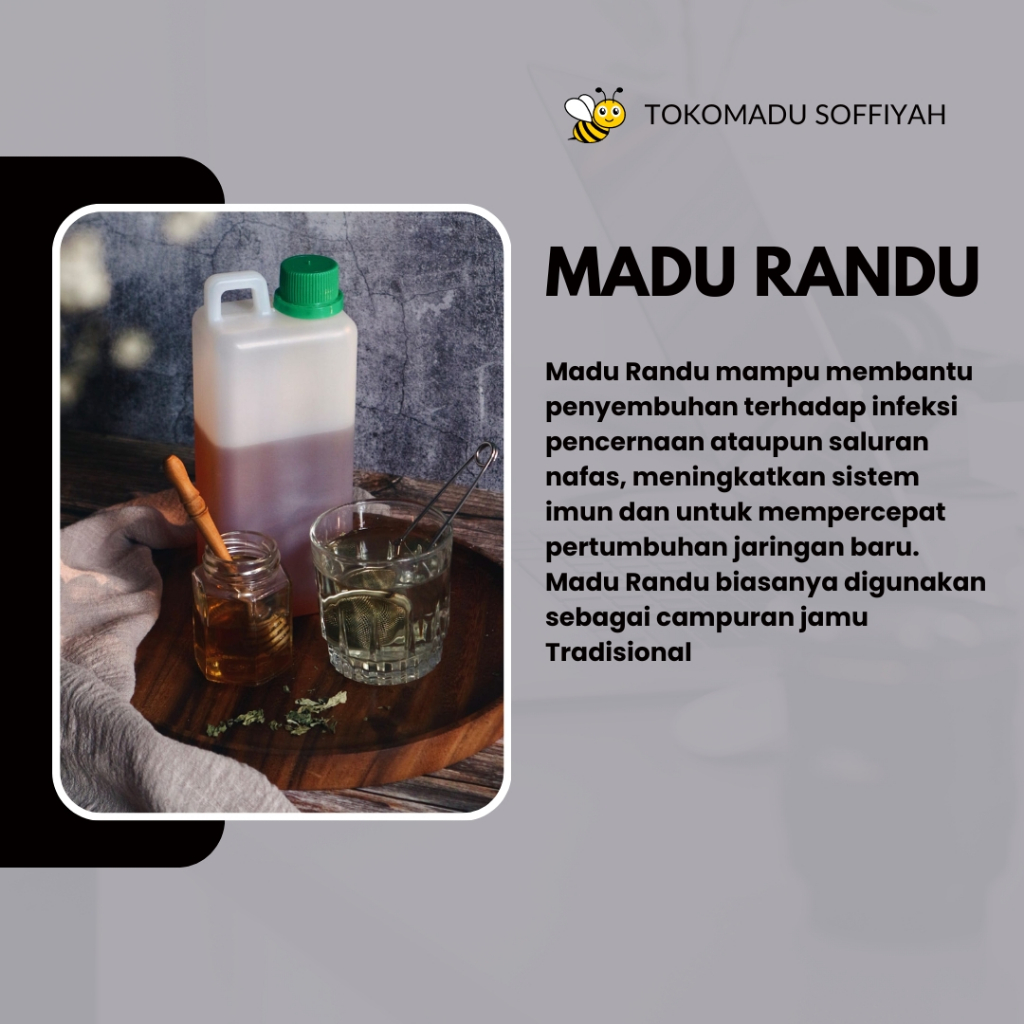 

1kg Madu Randu Asli Mentah 100% Tanpa Pemanasan RAW Honey