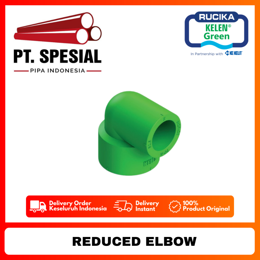 Vlok Elbow 32x20" PPR Rucika / Reducer Elbow PPR / Reduced Elbow PPR - 08