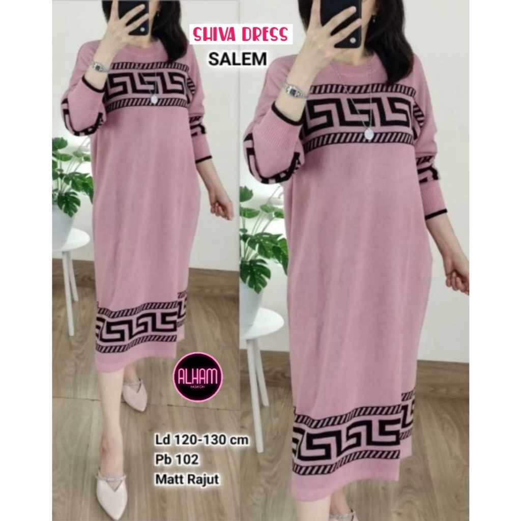 MINI DRESS WANITA JUMBO LD 120 RAJUT IMPORT KOREAN STYLE LENGAN PANJANG PAKAIAN WANITA BAJU DRESS TE